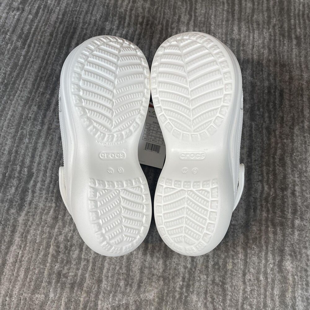 Crocs Classic Bae Clog Shoes Womens 9 White Platform Slip On Comfort Sandals - Picture 6 of 7